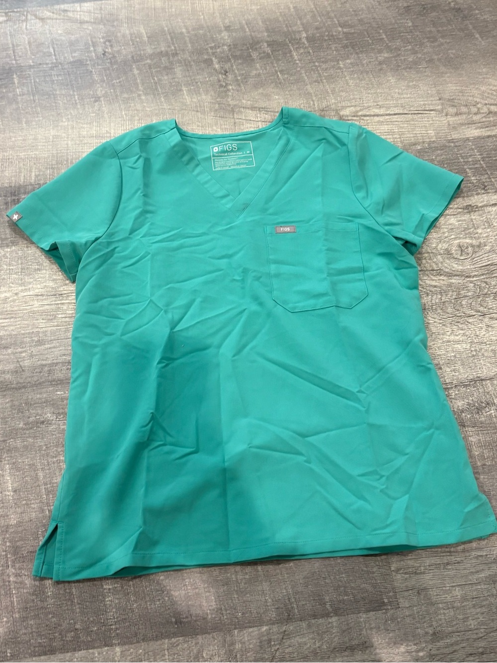 Unbranded Women's Teal V-Neck Medical Scrub Top